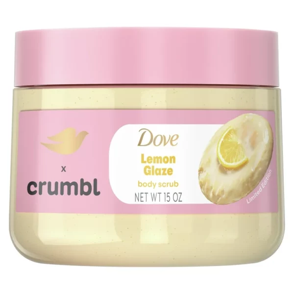 Dove x Crumbl Lemon Glaze Exfoliating Body Scrub 15.oz