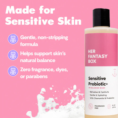 Her Fantasy Box Sensitive Probiotic+ pH Balanced Feminine Wash 8oz - Image 3