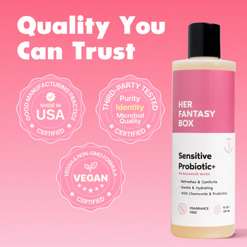 Her Fantasy Box Sensitive Probiotic+ pH Balanced Feminine Wash 8oz - Image 2