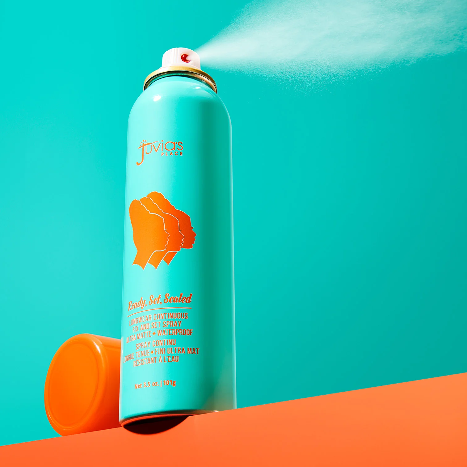 Juvias Place Ready, Set, Sealed Longwear Continuous Fix and Set Spray – Ultra Matte + Waterproof