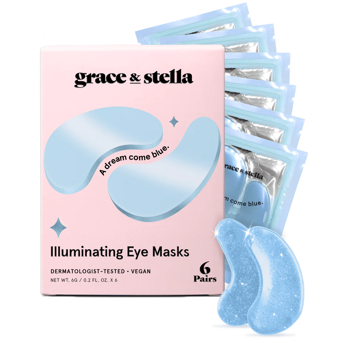 Grace & Stella 6 Pair Illuminating Eye Mask Box
